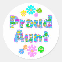 Proud Aunt Round Sticker