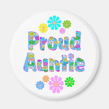 Proud Auntie Fridge Magnets