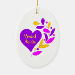 Proud Auntie Heart Christmas Tree Ornament