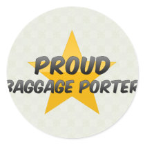 Proud Baggage Porter Round Sticker