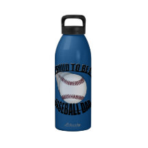 Proud Baseball Dad Water Bottle