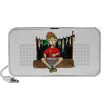 Proud Boy Fishing Doodle Travel Speakers