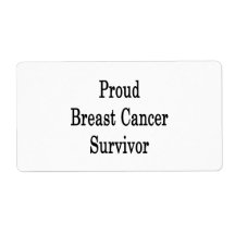 Proud Breast Cancer Survivor Custom Shipping Label