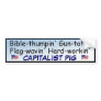 Proud Capitalist Pig Bumper Stickers