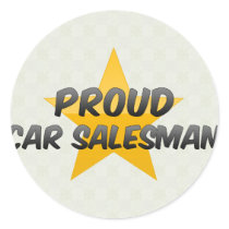 Proud Car Salesman Round Sticker