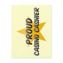 Proud Casino Cashier Postcard