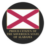 Proud Citizen of  Alabama Round Sticker