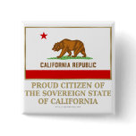 Proud Citizen of  California Pinback Buttons