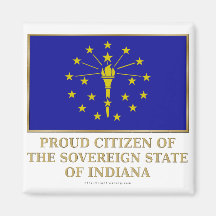 Proud Citizen of  Indiana Fridge Magnet