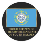 Proud Citizen of South Dakota Round Sticker