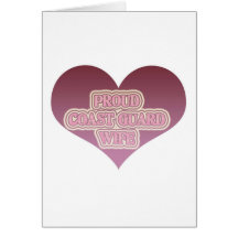 Proud Coast Guard Wife Greeting Cards