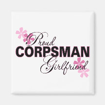 Proud Corpsman Girlfriend Refrigerator Magnet
