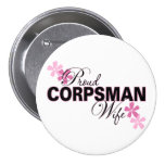 Proud Corpsman Wife Buttons
