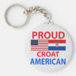 Proud Croat American Keychain