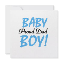 Proud Dad Baby Boy Gifts Invite