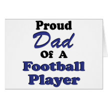 Proud Dad Of A Football Player Cards