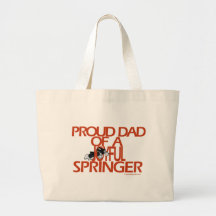 Proud Dad Of A Joyful Springer Canvas Bags