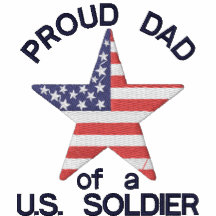 Proud Dad of a US Soldier Embroidered Polo Shirt