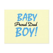 Proud Dad of Baby Boy Tshirts and Gifts Postcard