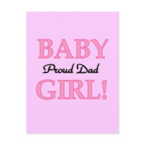 Proud Dad of Baby Girl Tshirts and Gifts Postcards