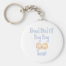 Proud Dad of Boy Twins Key Chains