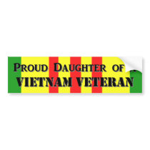 Proud Daughter of a Vietnam Vet Bumper Stickers