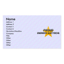 Proud Engineer Electrical Business Card Template