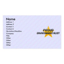 Proud Environmentalist Business Card