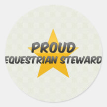 Proud Equestrian Steward Round Sticker