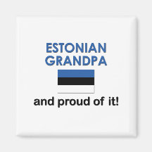 Proud Estonian Grandpa Fridge Magnets