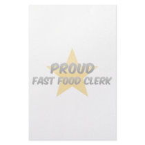 Proud Fast Food Clerk Stationery Paper