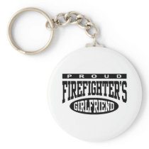 Proud Firefighter's Girlfriend Keychain