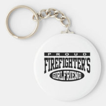 Proud Firefighter's Girlfriend Keychain