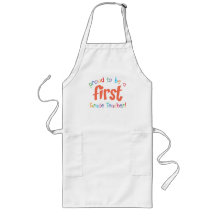 Proud First Grade Teacher BBQ Apron