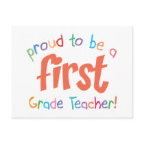 Proud First Grade Teacher Postcard
