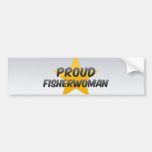 Proud Fisherwoman Bumper Sticker