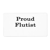 Proud Flutist Custom Shipping Label
