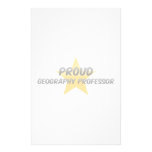 Proud Geography Professor Customized Stationery