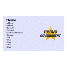 Proud Government Business Card