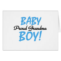Proud Grandma Baby Boy T shirts and Gifts Greeting Card