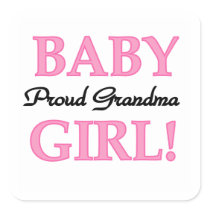 Proud Grandma Baby Girl Gifts Stickers