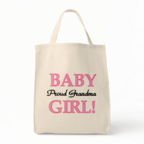 Proud Grandma Baby Girl Tshirts and Gifts Tote Bag