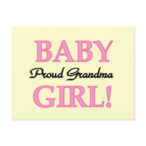 Proud Grandma Baby Girl Tshirts and Gifts Postcard