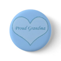Proud Grandma Button, Blue
