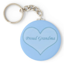 Proud Grandma Keychain, Blue