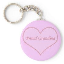 Proud Grandma Keychain, Pink