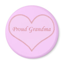 Proud Grandma Magnet, Pink