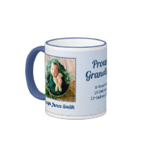 Proud Grandma New Baby Personalized Mug