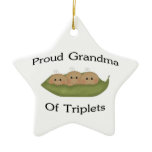 Proud Grandma Of Triplets Christmas Tree Ornament