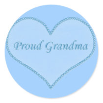 Proud Grandma Stickers, Blue